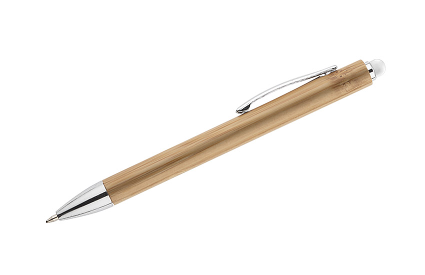 Bambus-Touch-Kugelschreiber TUSO - weiß