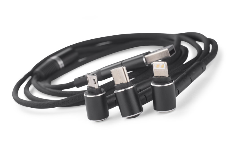 6-in-1 USB-Kabel RICO - schwarz