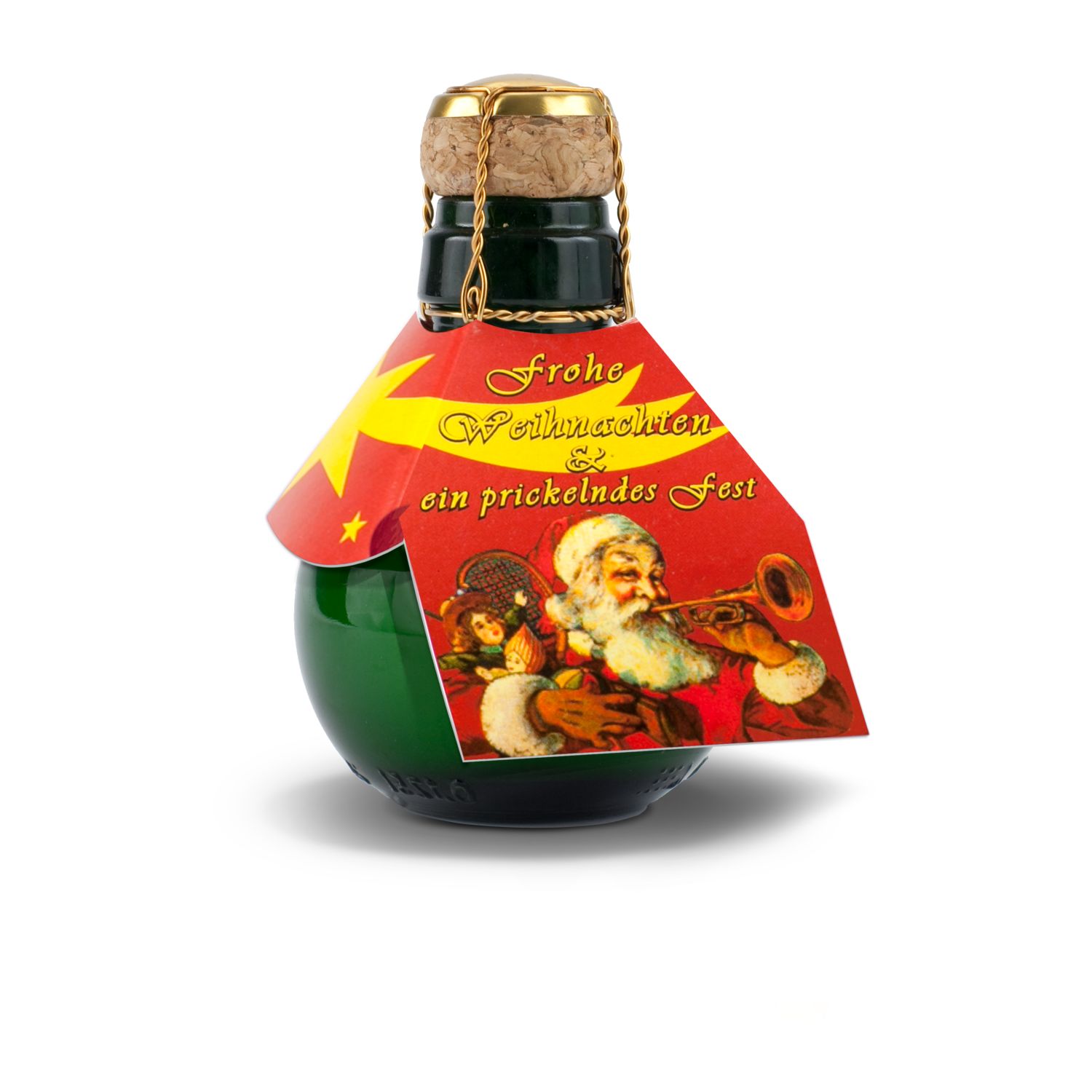 Geschenkartikel / Präsentartikel: Kleinste Sektflasche: Weihnachtsgruß