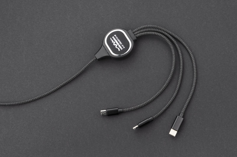 4-in-1 LUX-USB-Kabel - schwarz