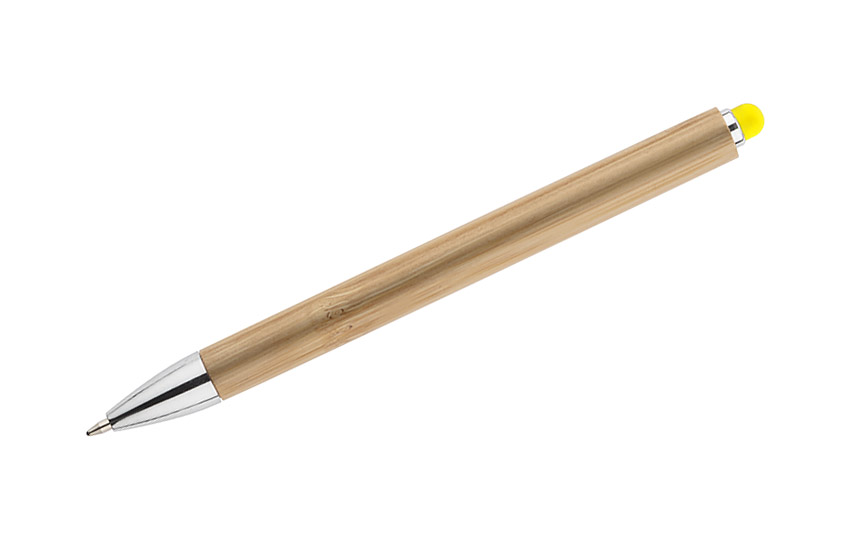 Bambus-Touch-Kugelschreiber TUSO - gelb