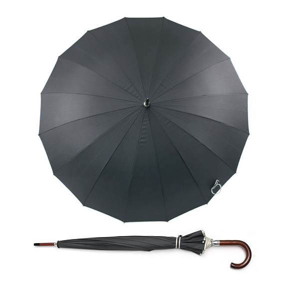 Regenschirm EVITA 16 Paneele  - schwarz