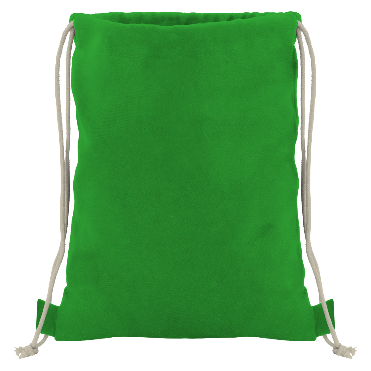 Baumwollrucksack mit robuster Kordel - maigrün/natur - 36 cm x 44 cm