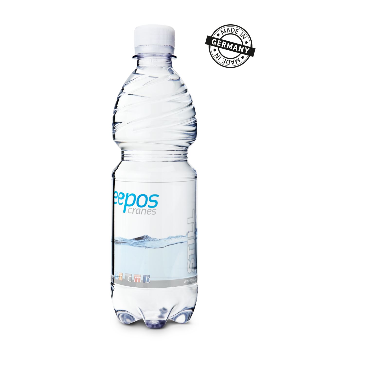 500 ml PromoWater - Mineralwasser mit Kohlensäure, Hergestellt in Deutschland - Eco Papier-Etikett