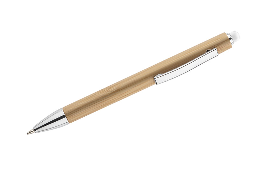 Bambus-Touch-Kugelschreiber TUSO - weiß